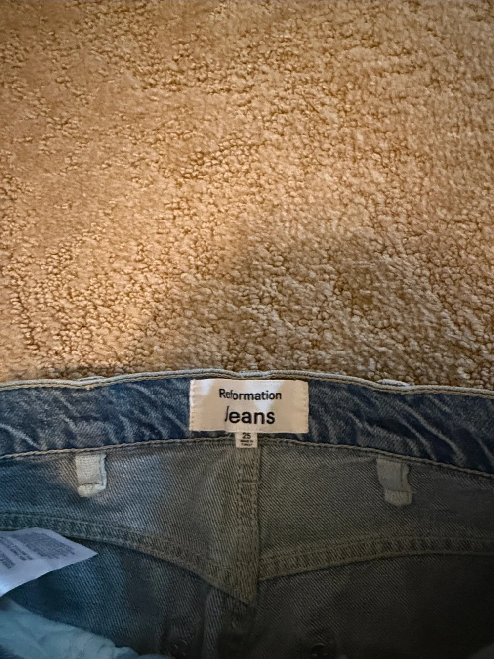 Reformation Cowboy Pointed Pocket High Rise Straight Jeans